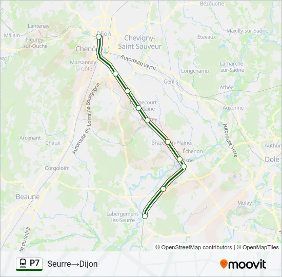 P7 Train Line Map