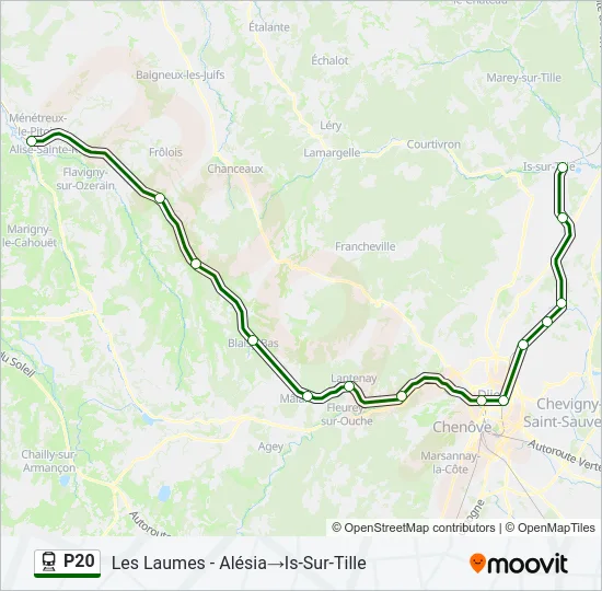 P20 Train Line Map
