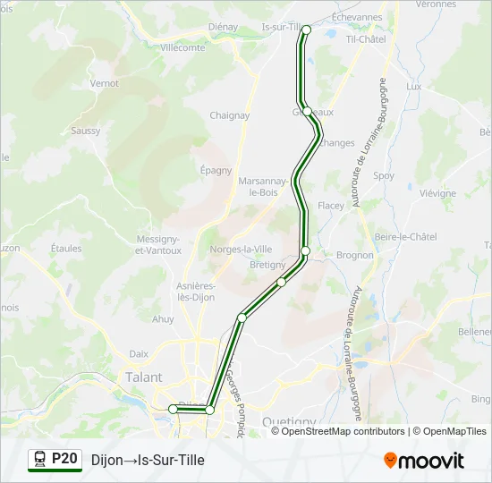 P20 Train Line Map