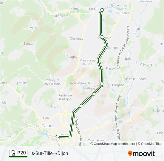 P20 Train Line Map