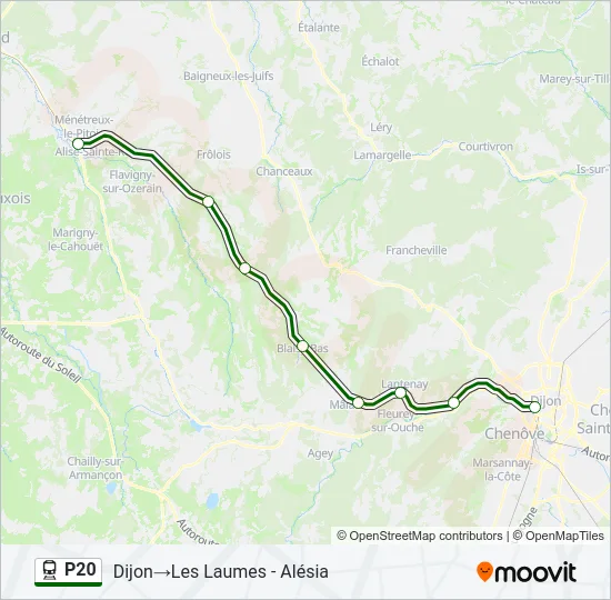 P20 Train Line Map