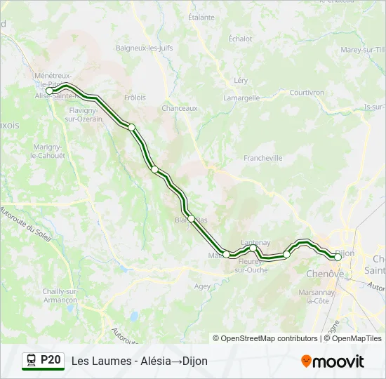 P20 Train Line Map