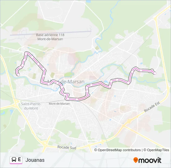 E Bus Line Map