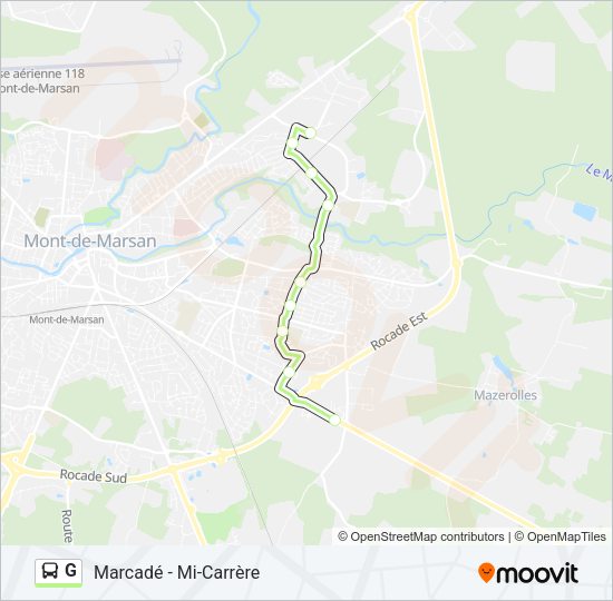 G Bus Line Map