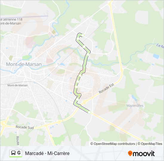 G Bus Line Map
