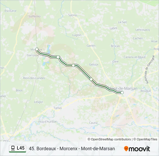 L45 Train Line Map