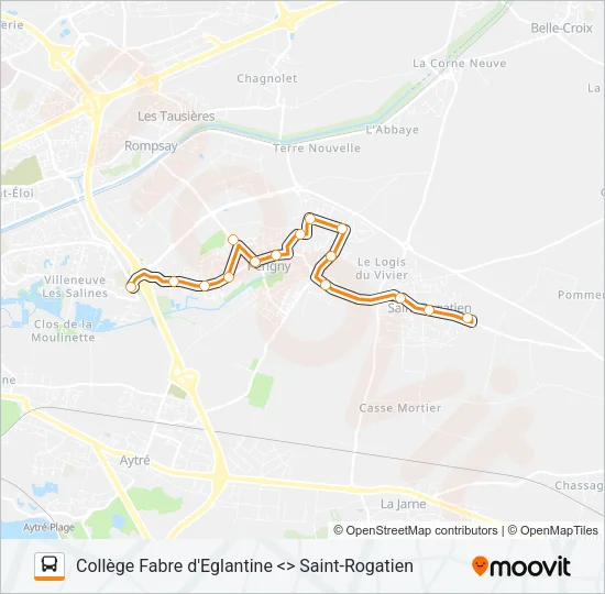 221 Bus Line Map