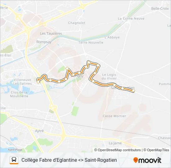 221 Bus Line Map