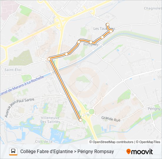 223 bus Line Map