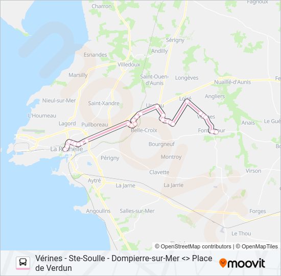 Plan de la ligne 15 de bus