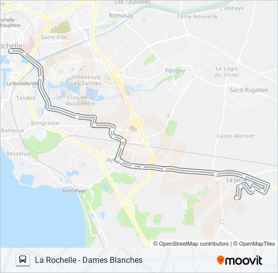 Plan de la ligne 19 de bus