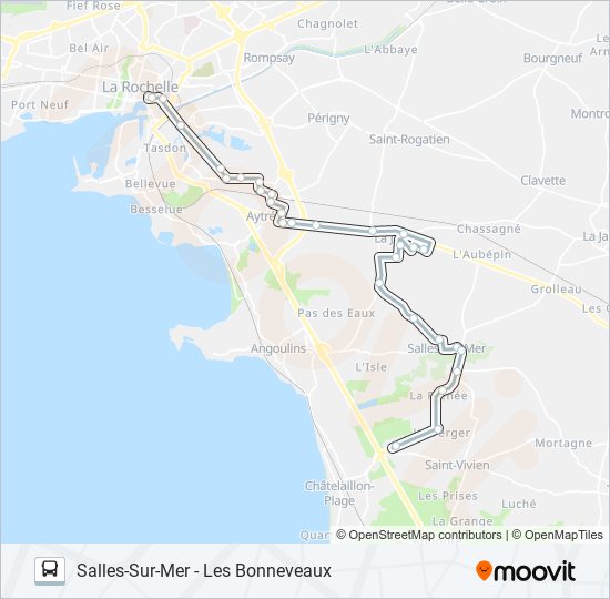 Plan de la ligne 19 de bus