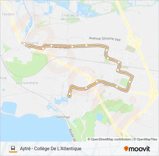 261 Bus Line Map