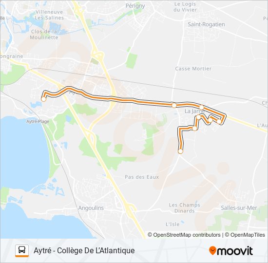 262 bus Line Map