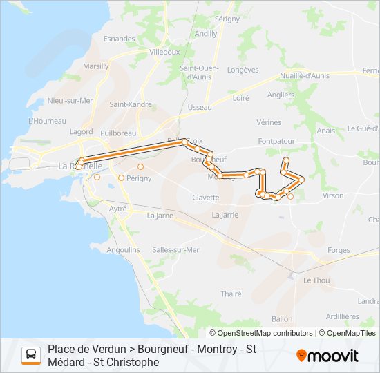 Mapa de 344 de autobús