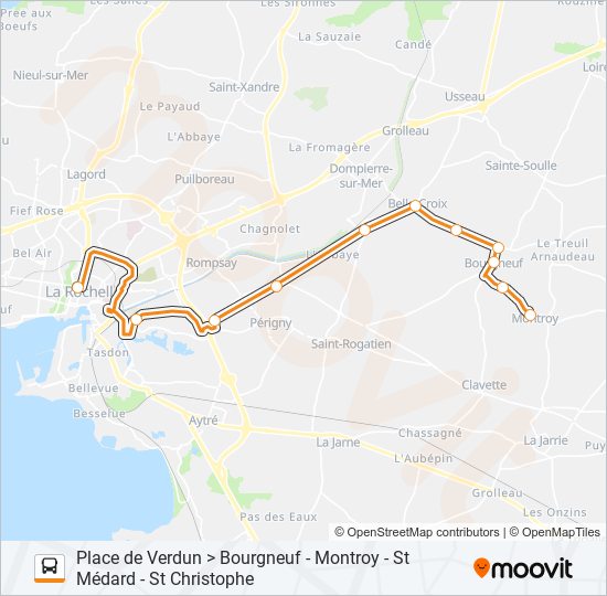 Mapa de 344 de autobús