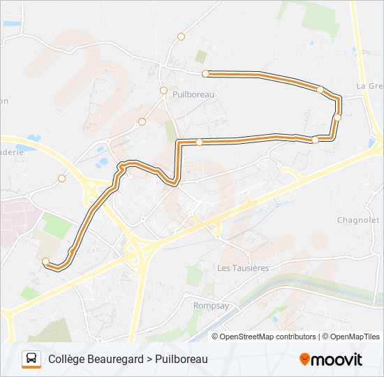 212 bus Line Map