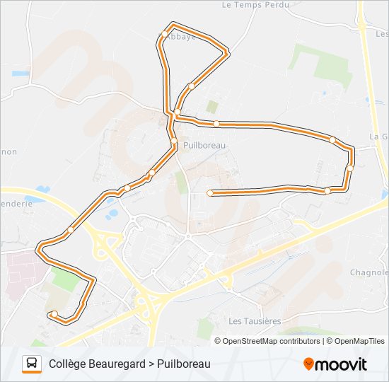 Mapa de 212 de autobús