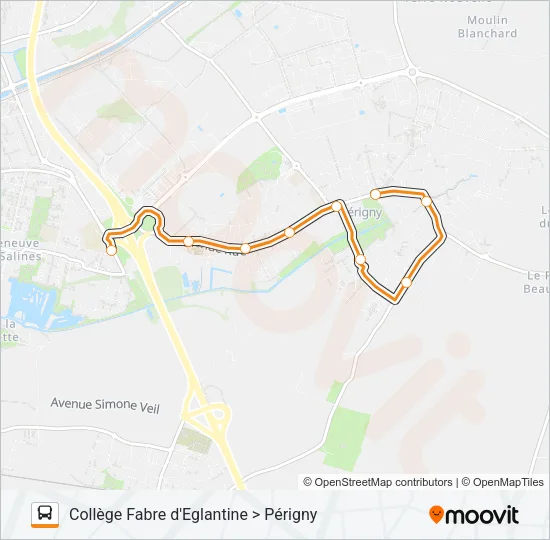 222 Bus Line Map