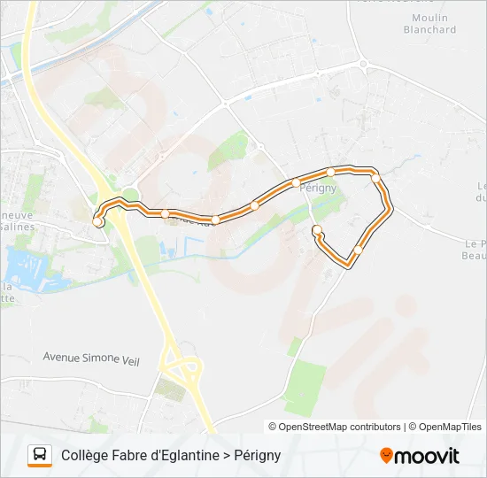 222 Bus Line Map