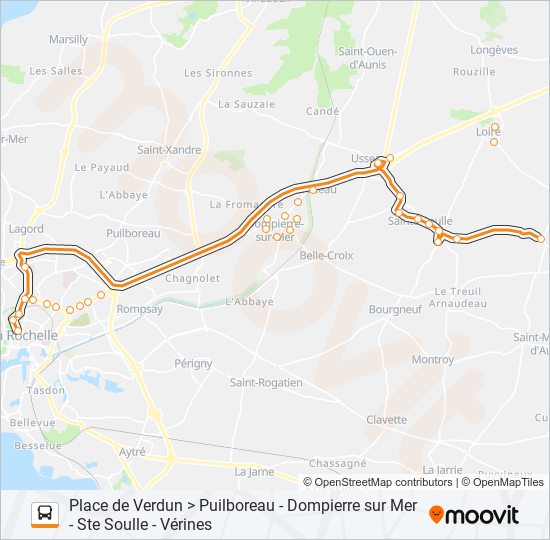 Mapa de 342 de autobús