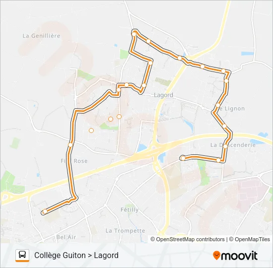 201 Bus Line Map