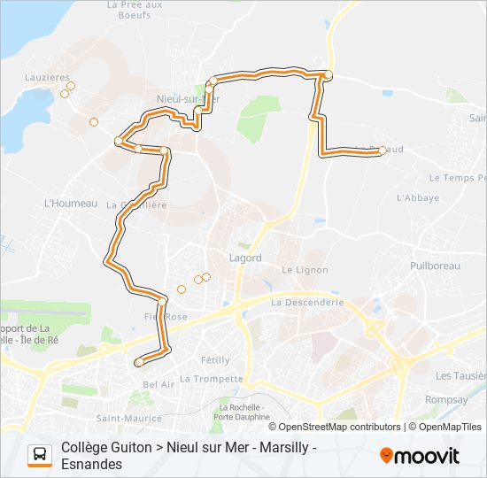 203 bus Line Map