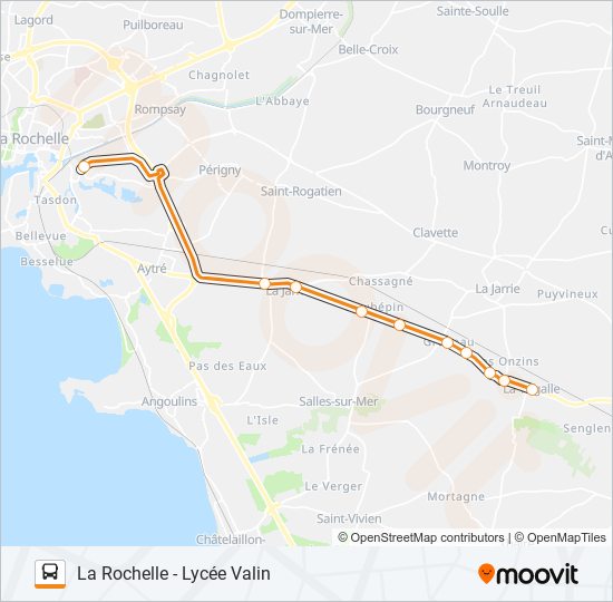 Plan de la ligne 325 de bus