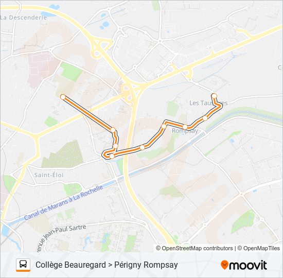 Mapa de 214 de autobús