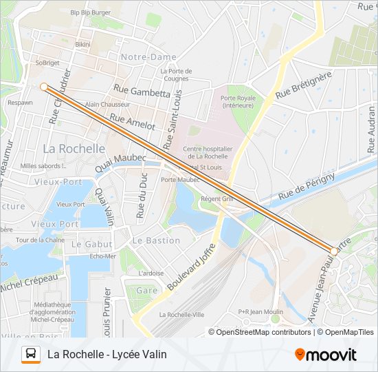 Plan de la ligne 320 de bus