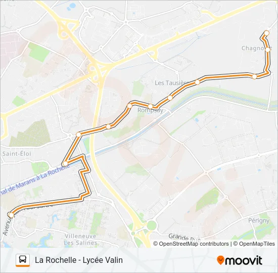 327 Bus Line Map
