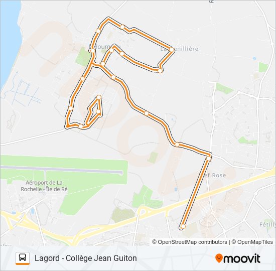 Plan de la ligne 202 de bus