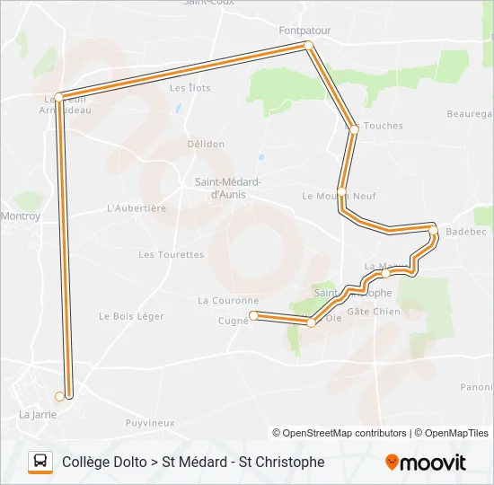 251 Bus Line Map