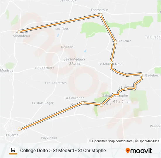 251 Bus Line Map