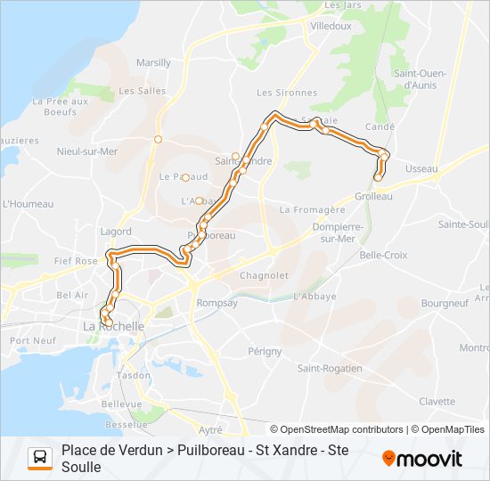 Plan de la ligne 341 de bus