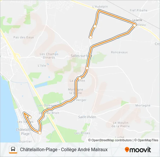 274 Bus Line Map