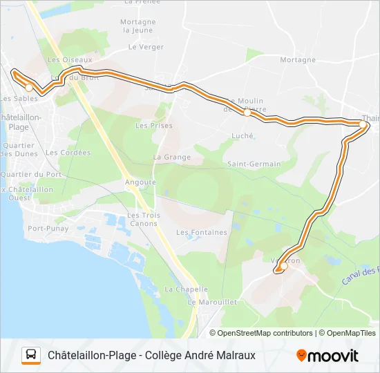 275 Bus Line Map