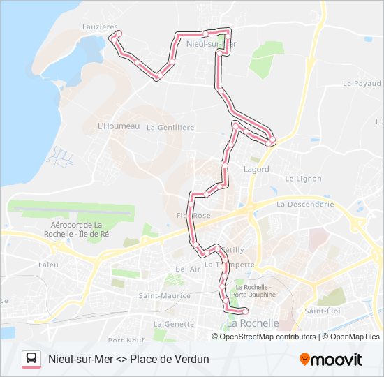 Plan de la ligne 11 de bus