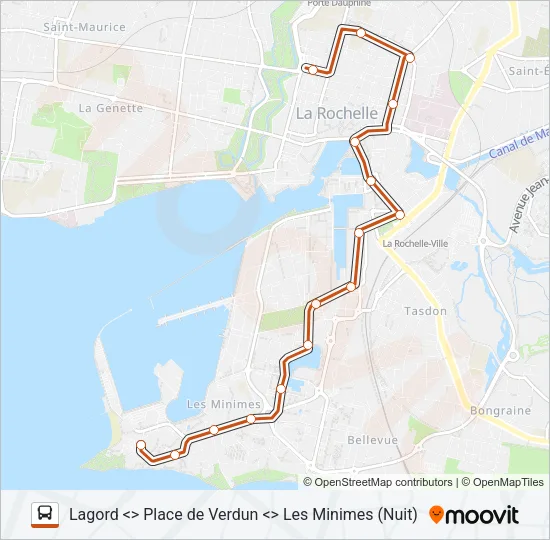 N3 Bus Line Map