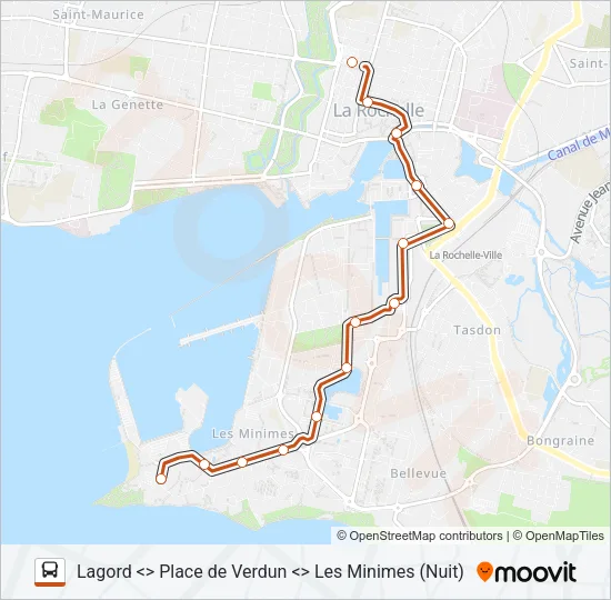 N3 Bus Line Map