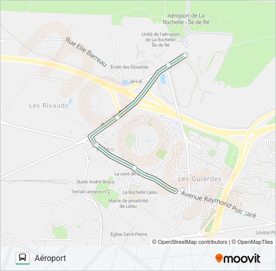 Plan de la ligne D5 de bus