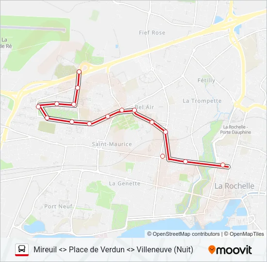 N2 Bus Line Map