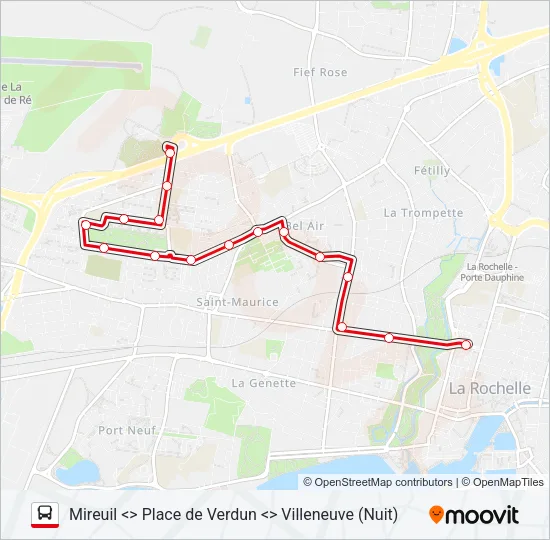N2 Bus Line Map
