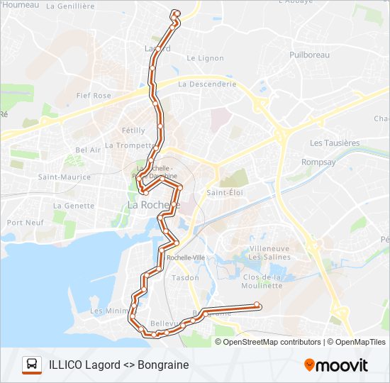 Mapa de 3 de autobús