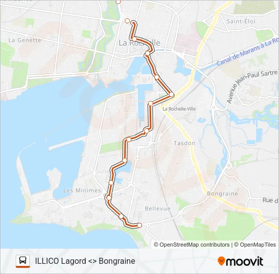 3 Bus Line Map