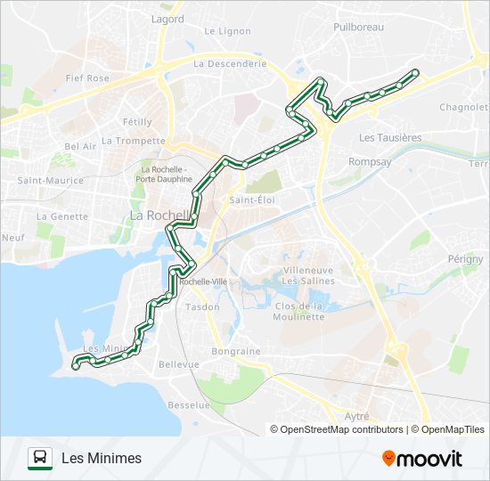 Mapa de 4 de autobús