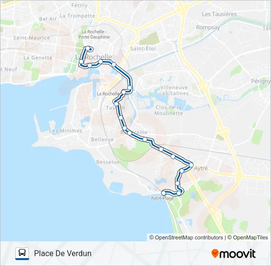 Plan de la ligne 1 de Autobús