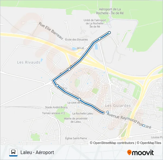 Plan de la ligne 1 de bus
