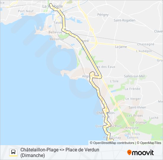 Mapa de D6 de autobús