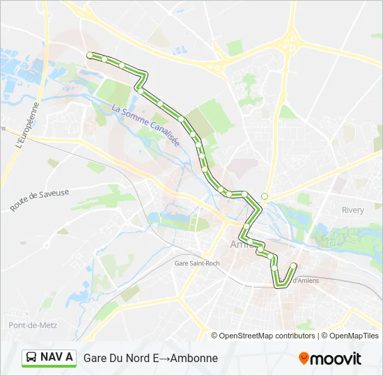 NAV A Bus Line Map